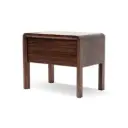 bianca single drawer bedside table- walnut