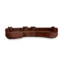 eclipse modular left chaise sofa - red bronze