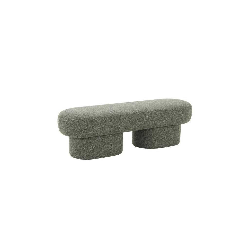 harper ottoman bench 150cm - hunter green