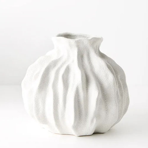 reef vase 21cm - white
