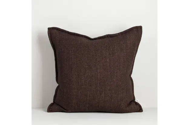 flaxmill 50cm cushion - mahogany