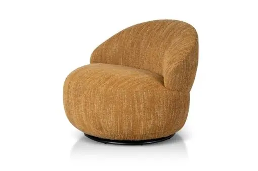 [CLC8594-KSO] alira swivel fabric lounge chair – ginger brown