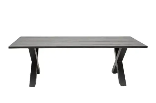 [GT17076V] rhodes outdoor dining table – dark grey