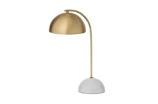 [JLTLAM013] atticus table lamp - brass/white