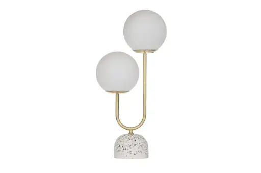 [LXLTAM159] tivoli table lamp - white/gold