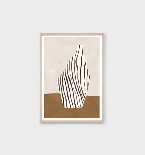 [ABSCEN2G3] abstract ceramic nutmeg 2 framed print