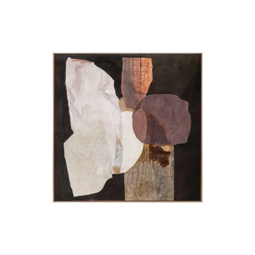 [UR2606_90x90_BFL] chiaroscuro II framed canvas 90cm - oak frame