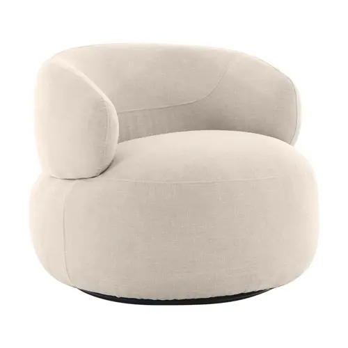 [33503] allora swivel occasional chair - natural chenille