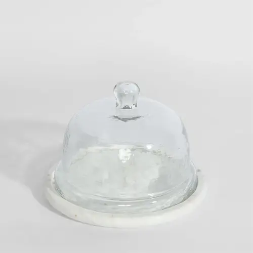 [DA1107] franche wide cloche - marble/white